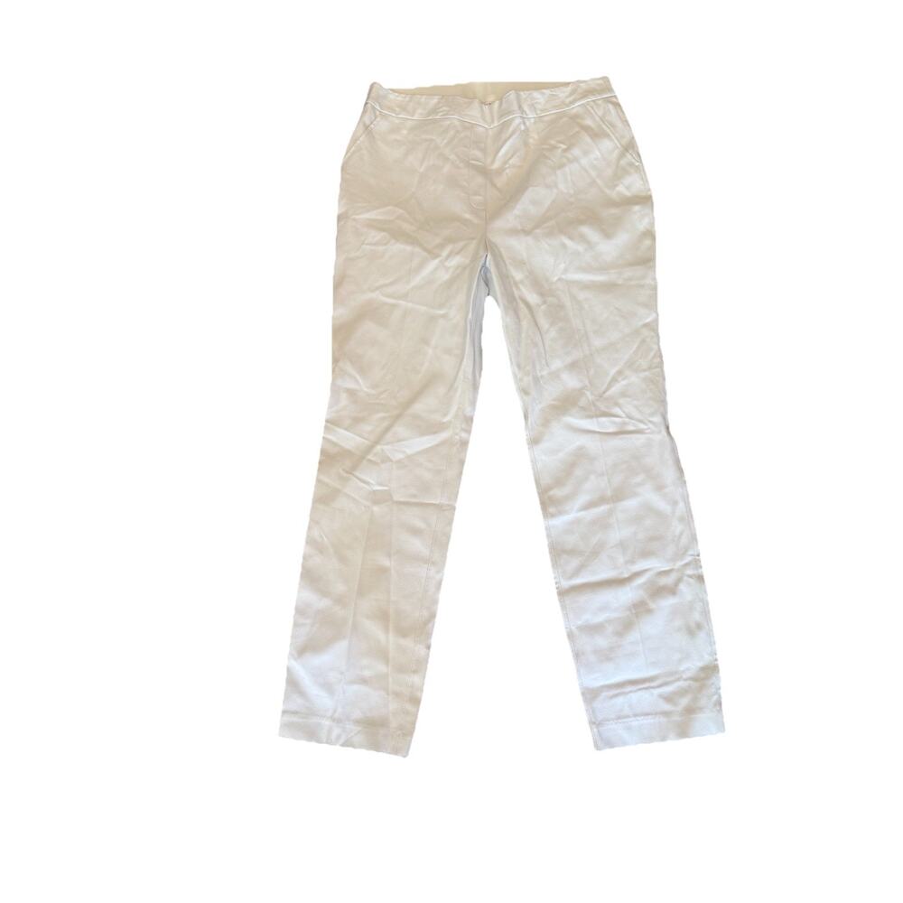 Spanx Women’s White Pull-On Slim Pants Size XL Stretch Tummy Control Casual